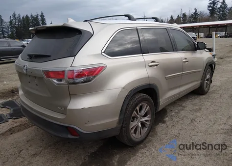 2014 Toyota Highlander Xle V6 из США, поврежденный, VIN 5TDKKRFH9ES004394